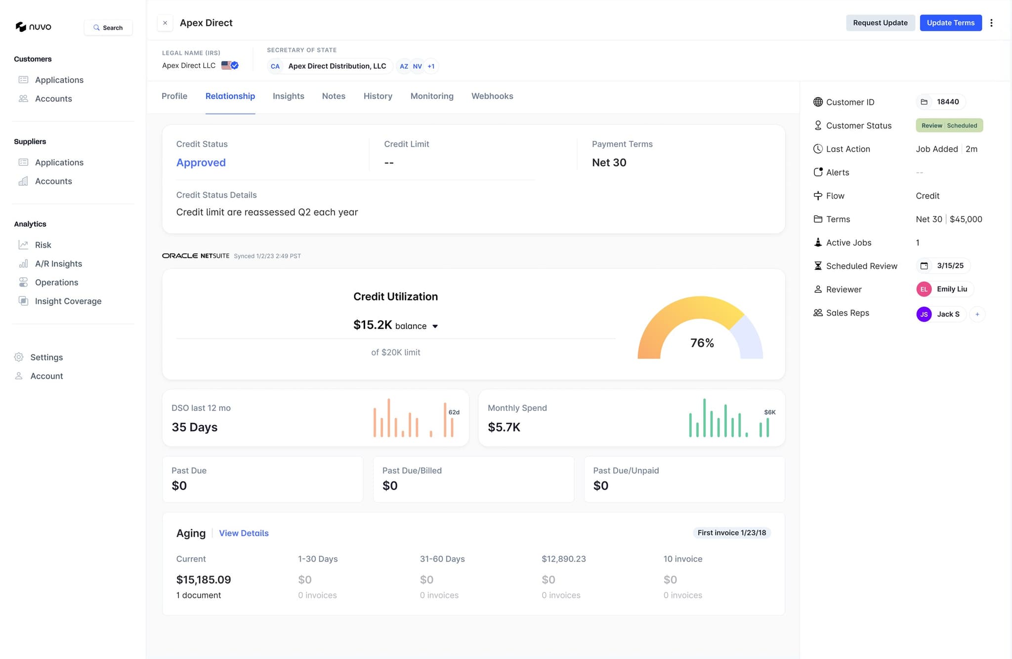 Nuvo Trade Credit for NetSuite screenshot 5