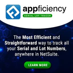 appficiency Serial and Lot Tracer for NetSuite
